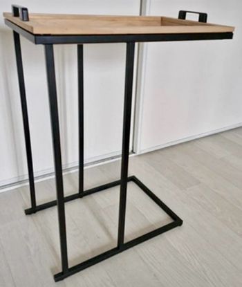 Lot de 2 chevet bois et noir