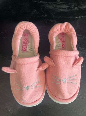 Chaussons fille 32 chat rose 