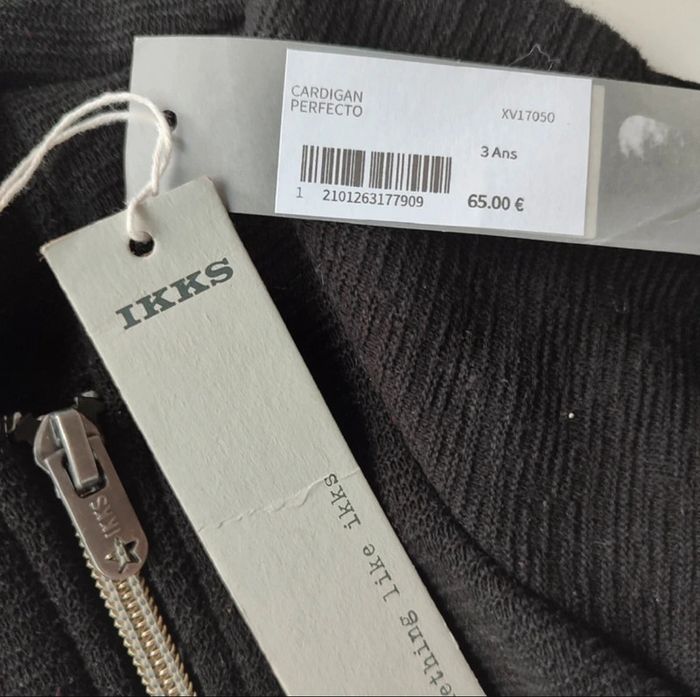 Veste perfecto noir doublé velours pour enfants de 3 ans ou 98 cm, IKKS - photo numéro 4