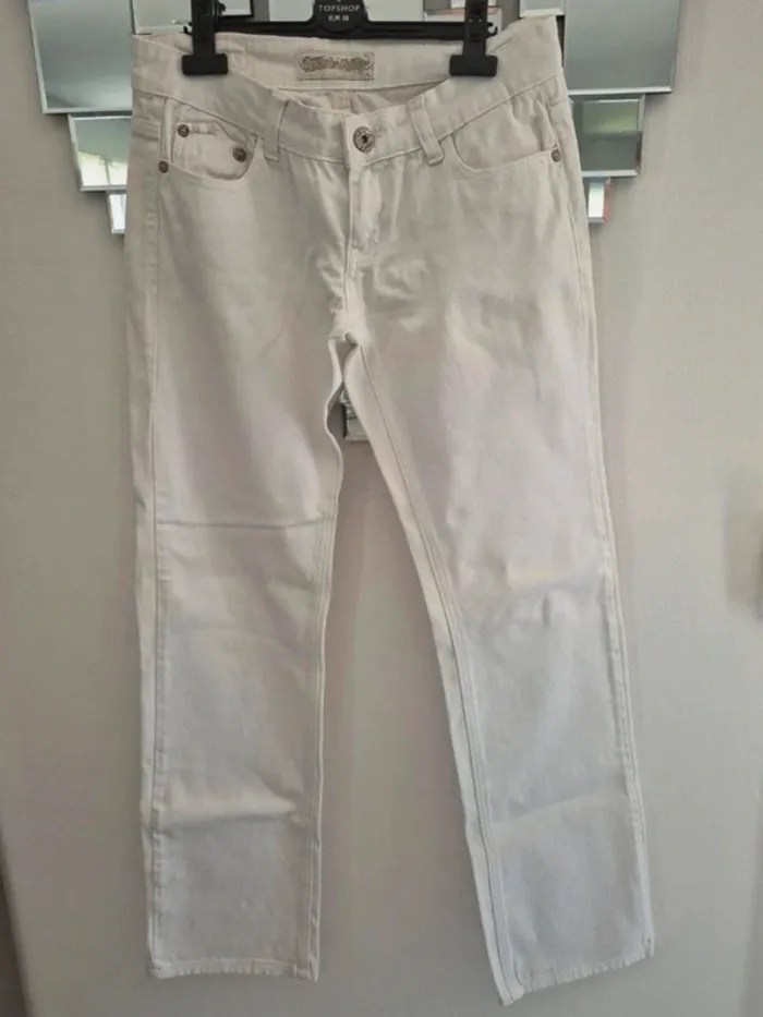 Jeans blanc Let me Try - Taille M