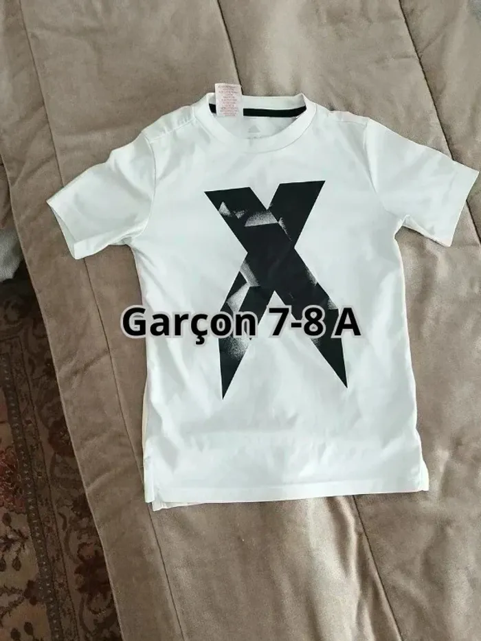 Adidas T-Shirt X Graphic Blanc Enfant 7 8 ans - photo numéro 9