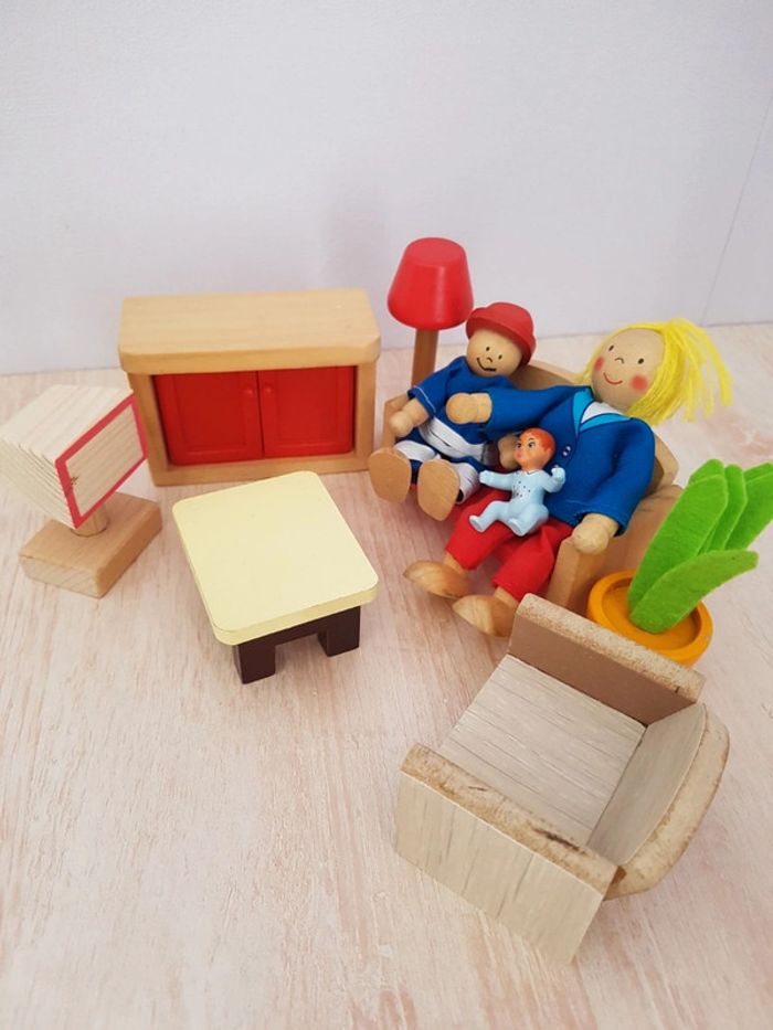 Salon Melissa&Doug, chambre d'enfants et mobilier en bois pour maison de poupée - photo numéro 12