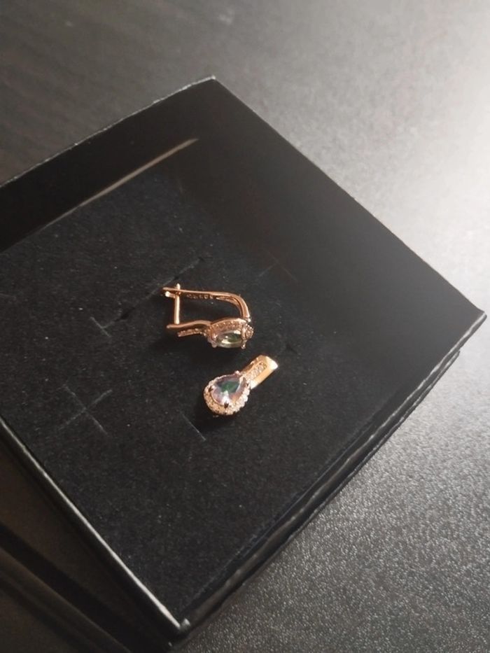 Boucles d'oreilles vintage avec coffret cadeau - photo numéro 5