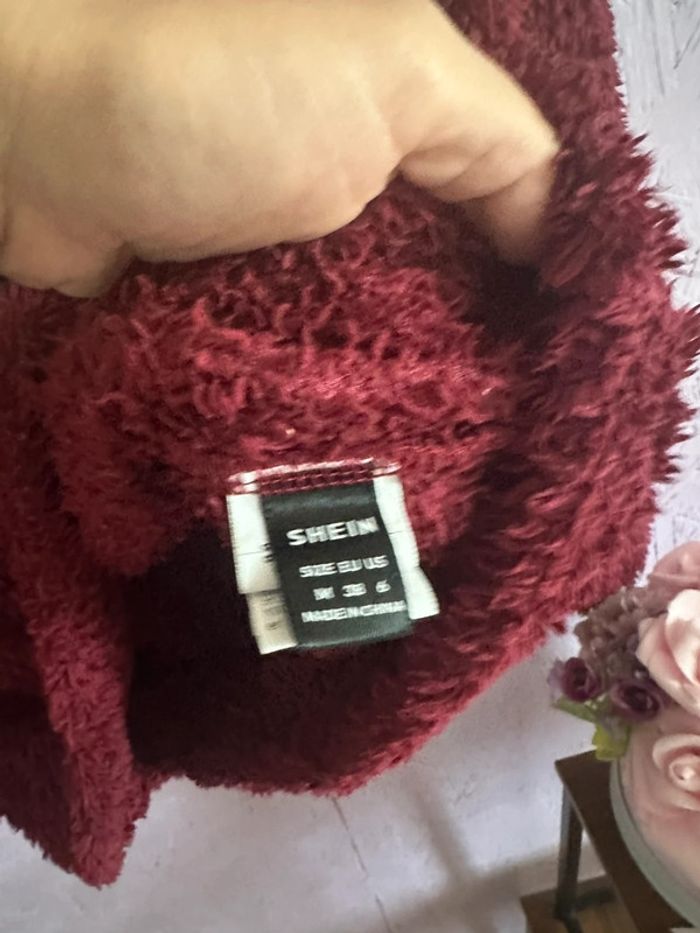 Pull rouge douillet avec perles SHEIN - photo numéro 2