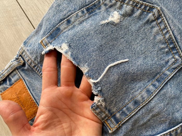 Pantalon jean Bershka taille XS / 34 troue et large / boyfriend - photo numéro 10