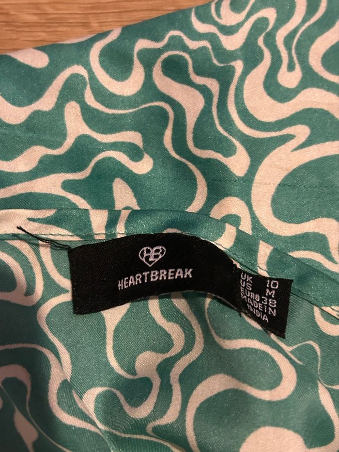 Petit robe à motifs vert et blanc 💚🤍 Heartbreak - photo numéro 4