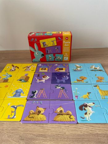 Puzzle duo les contraires djeco