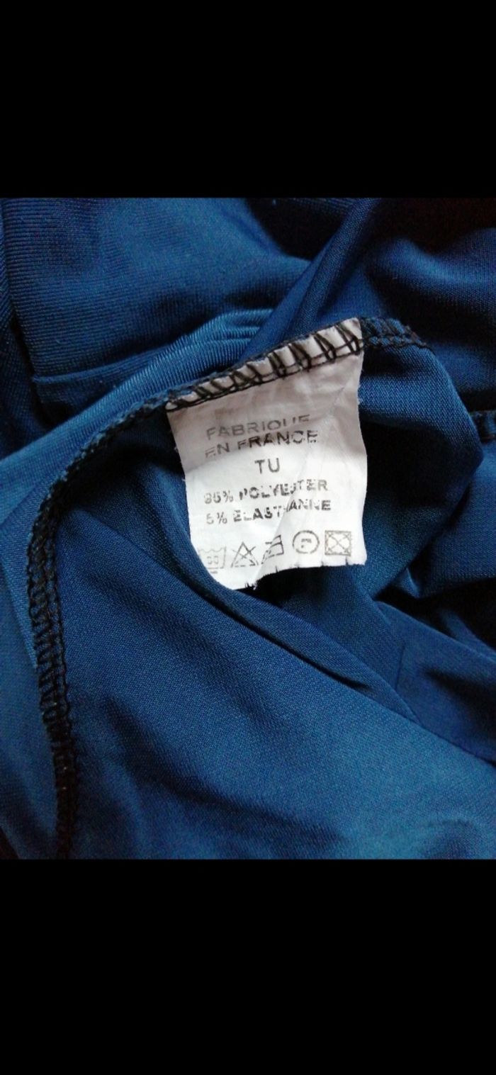 Pantalon large bleu canard - photo numéro 3