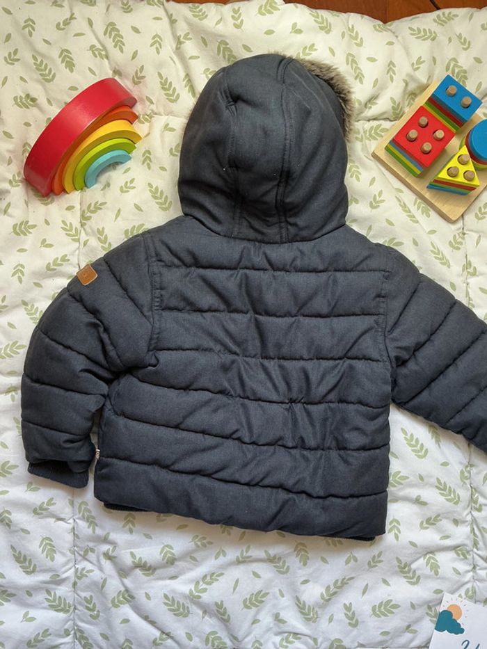 doudoune à capuche avec fourrure doublée polaire marine 23 mois obaibi - photo numéro 8