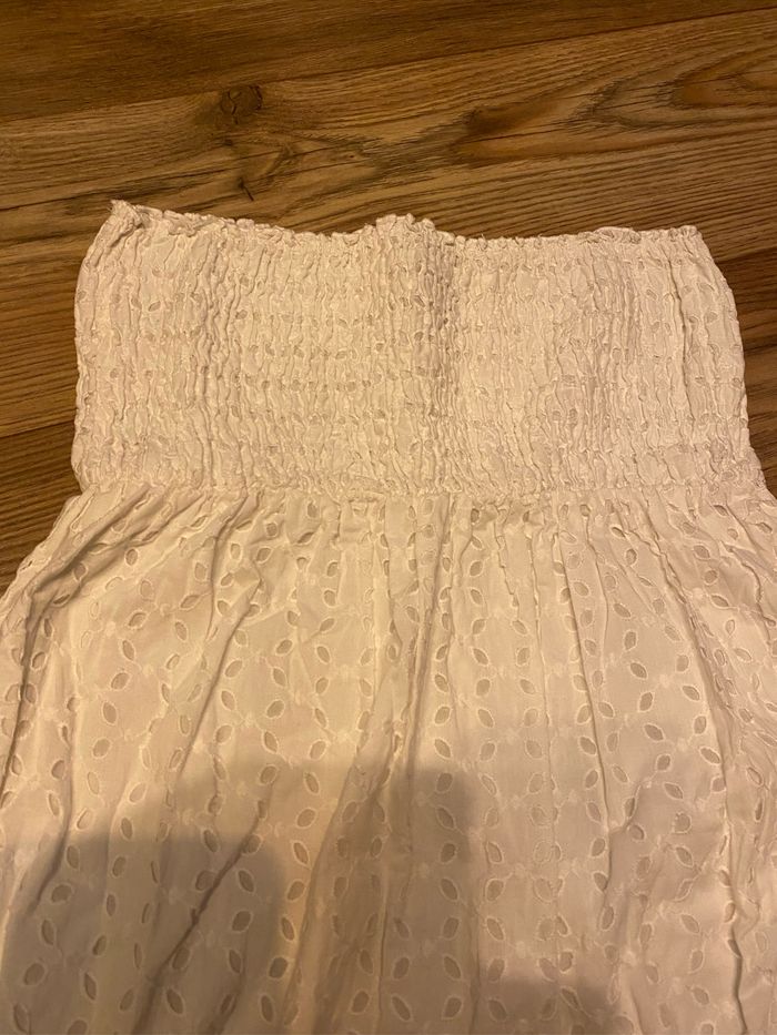 Robe bustier ajourée dentelle blanche Mango Txs - photo numéro 3