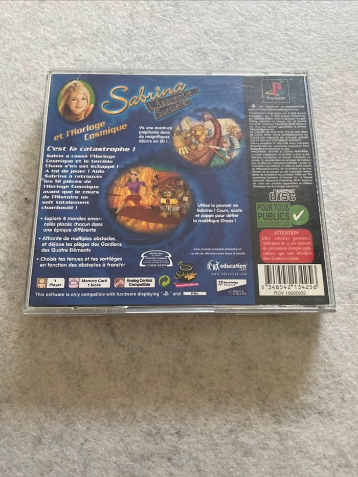 Sabrina L'apprentie Sorcière Et L'Horloge Cosmique Jeu PS1 Complet FR - photo numéro 3