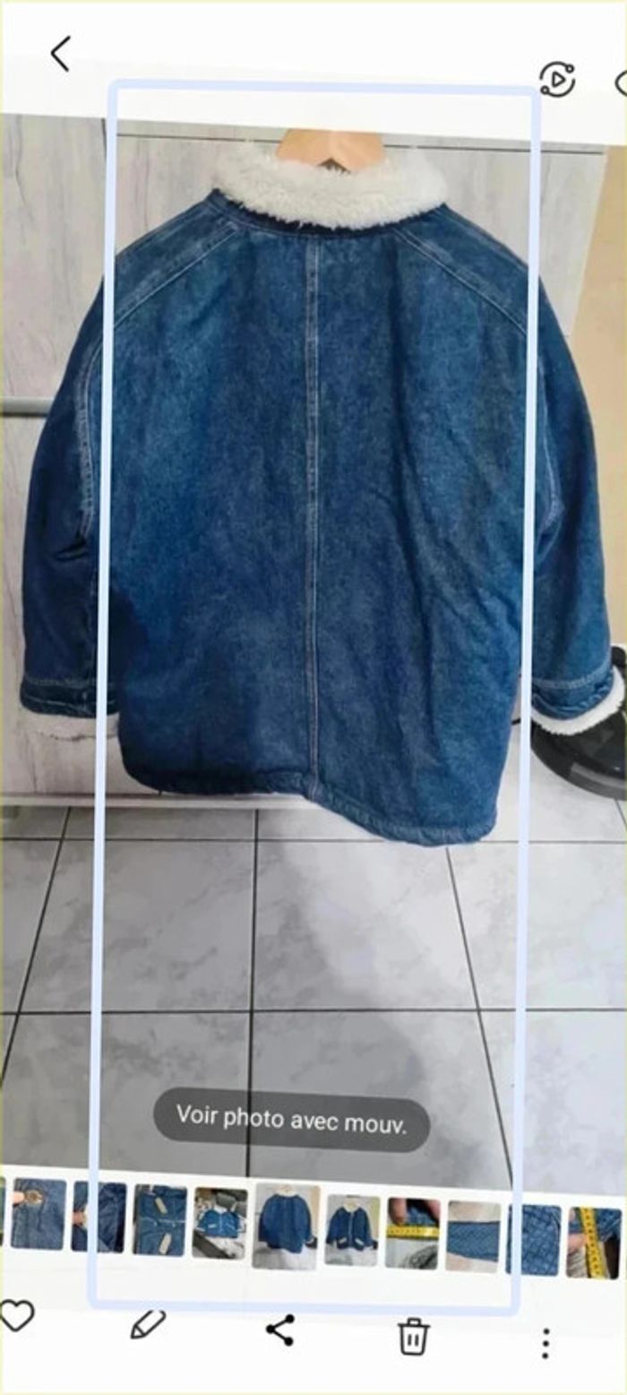 Veste fourré jeans globe trotter - photo numéro 2