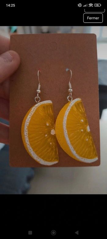 Boucles d'oreilles citrons