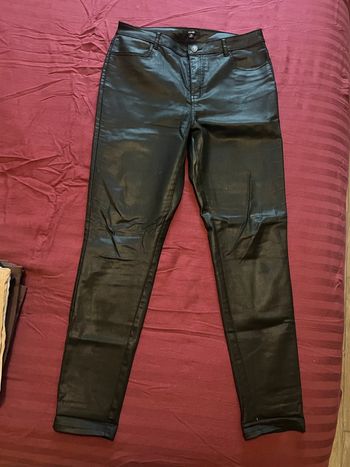 Pantalon enduit noir