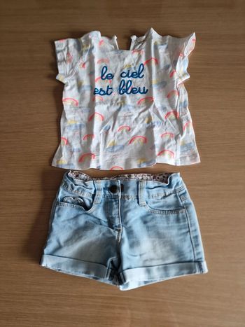 Tee shirt boutchou et short tao