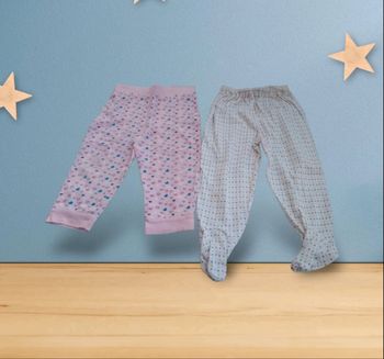 Lot de 2 bas de pyjamas fille 18 mois et 24 mois