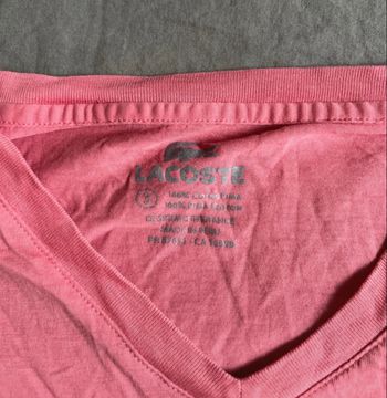 T shirt Lacoste rose saumon
