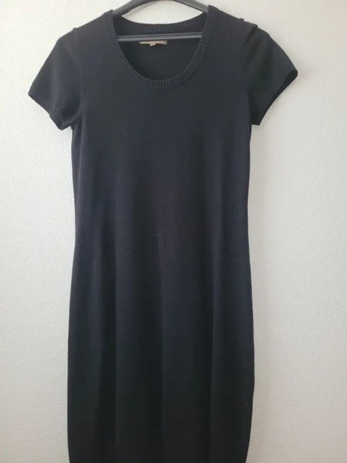Robe noir ceinture marron - photo numéro 3