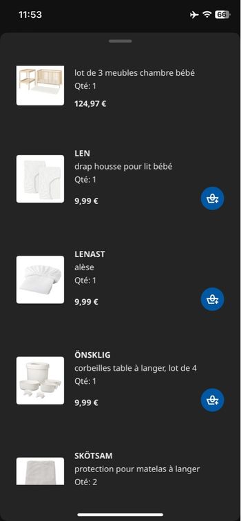 Ensemble complet pour chambre bébé 