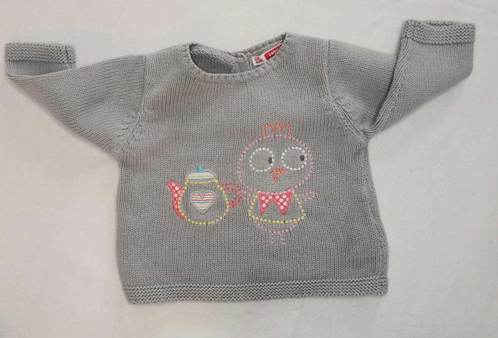 Ensemble 👣 3pieces,  pull  dpam,  pantalon  velours  okide, bodie col  claudine tao,  6mois/67cm - photo numéro 20