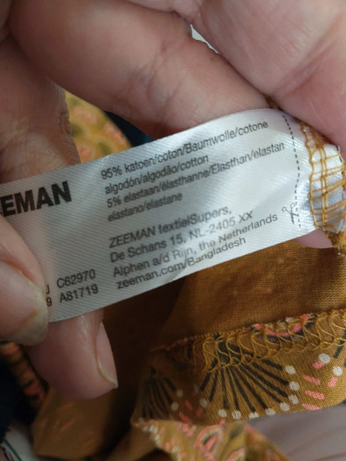 Robe Zeeman moutarde à fleurs – manches longues – 8 ans - photo numéro 4