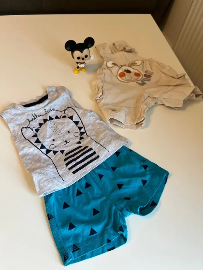 Lot naissance short été été shirt salopette