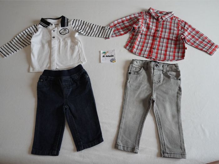 Lot n°2 Vêtements 6 mois : 10 Pantalons + 10 Hauts - photo numéro 3