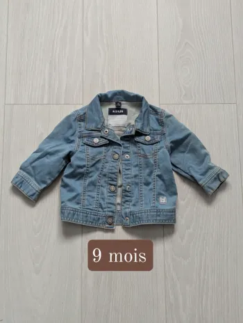 Veste en jean fille 9 mois