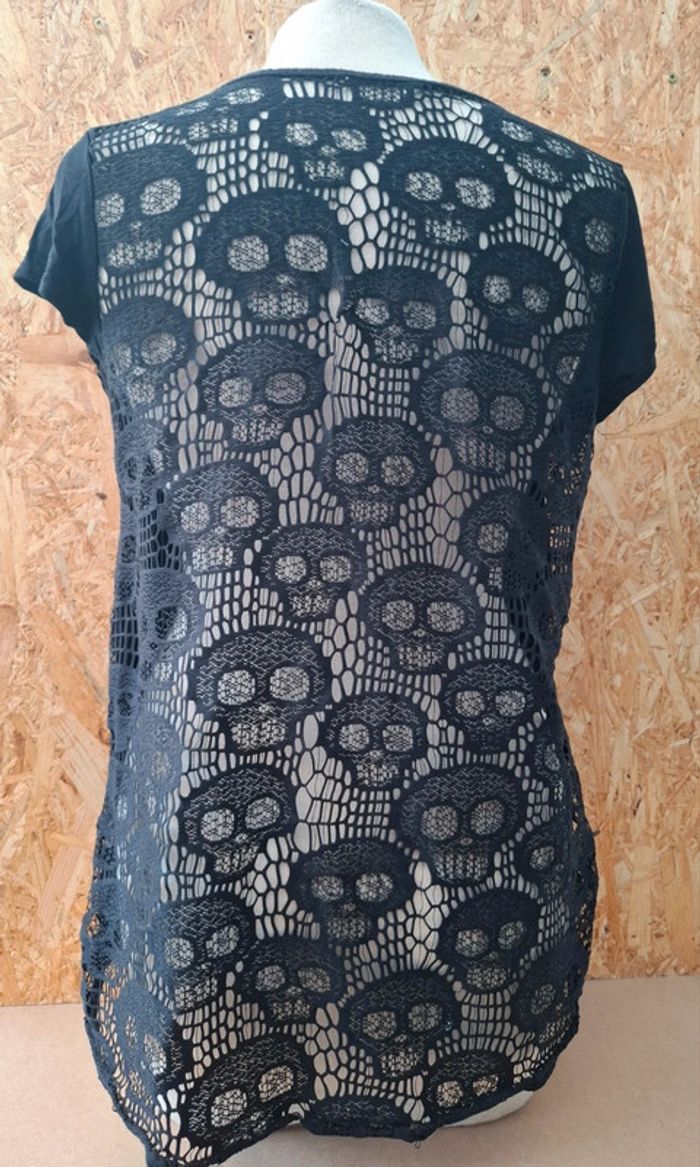 T-shirt fluide avec crâne - photo numéro 2