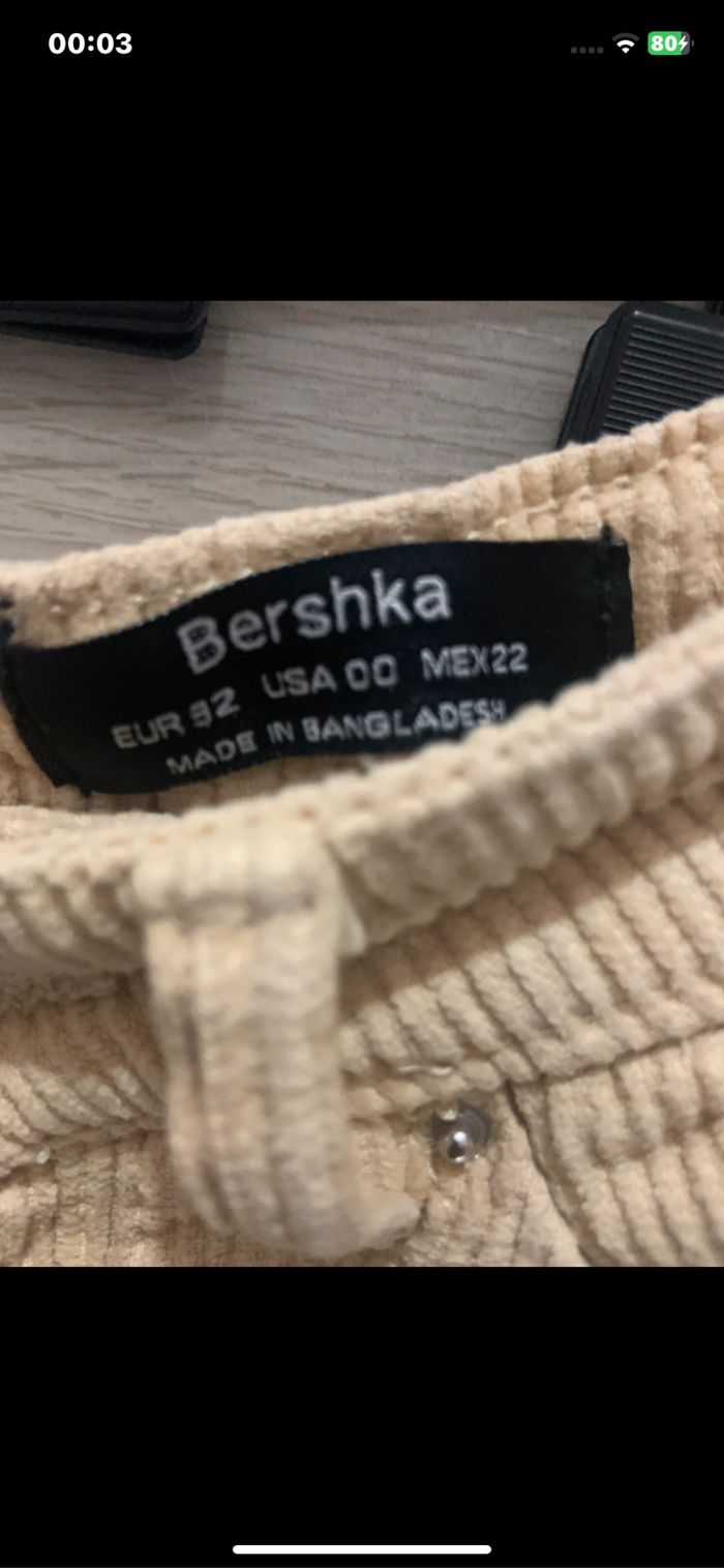Pantalon beige effet velours taille 32 - photo numéro 3