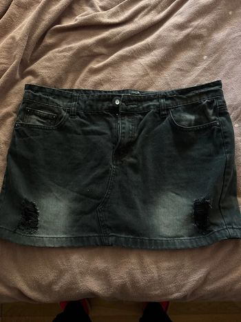 Mini jupe jean noire