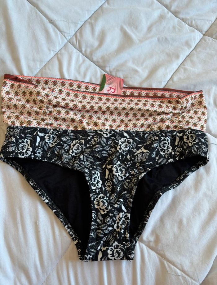 Bas de maillot de bain montant bikini multicolore motif Penti taille L/40 neuf avec étiquette