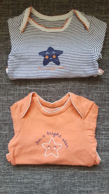 Lot de 2 bodies 9 mois