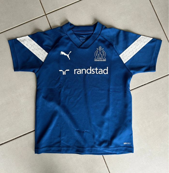 Maillot de foot officiel OM bleu 9/10 ans
