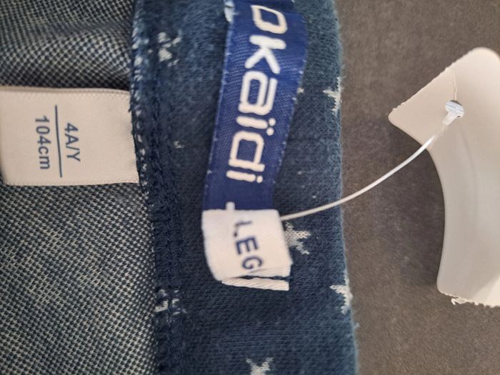 legging bleu étoiles okaidi 4 ans - photo numéro 2