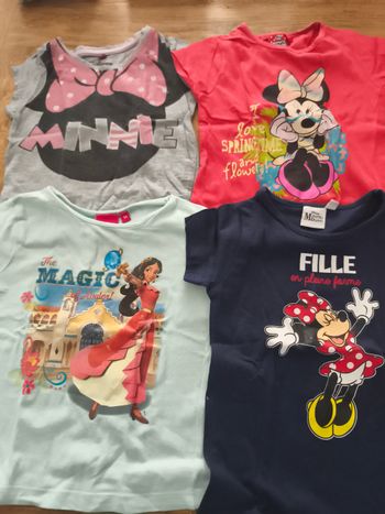4 tee shirts Disney 3 ans