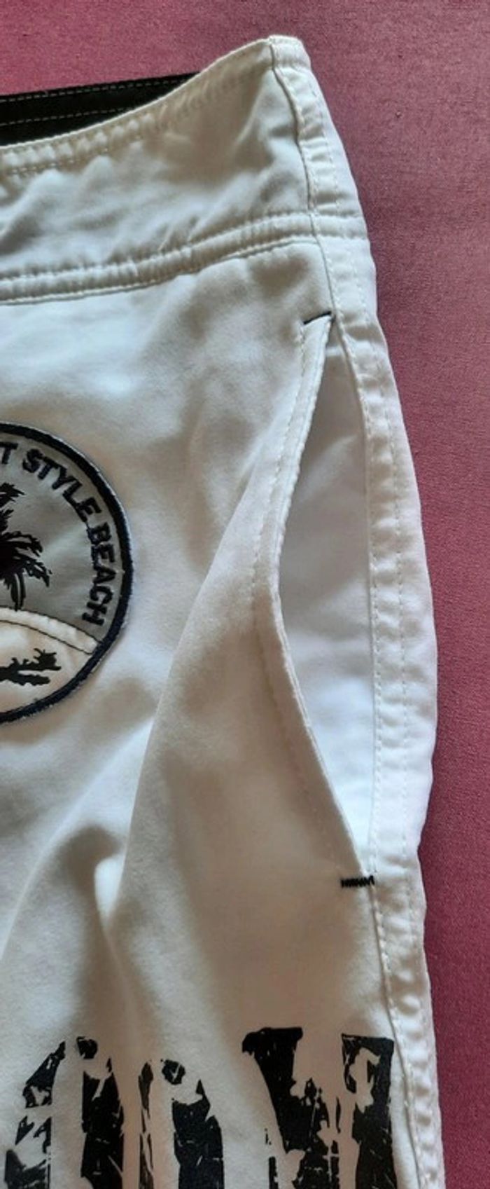 Short de plage blanc & noir - photo numéro 9