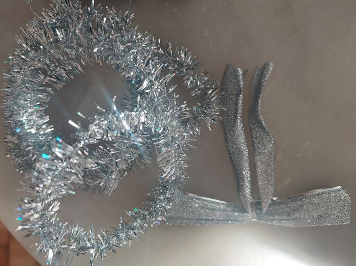 Lot déco Noël argenté - photo numéro 3