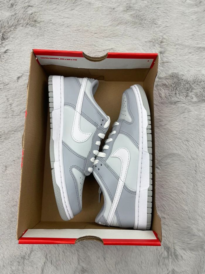 Basket Nike dunk low grise - 38,5 - photo numéro 9