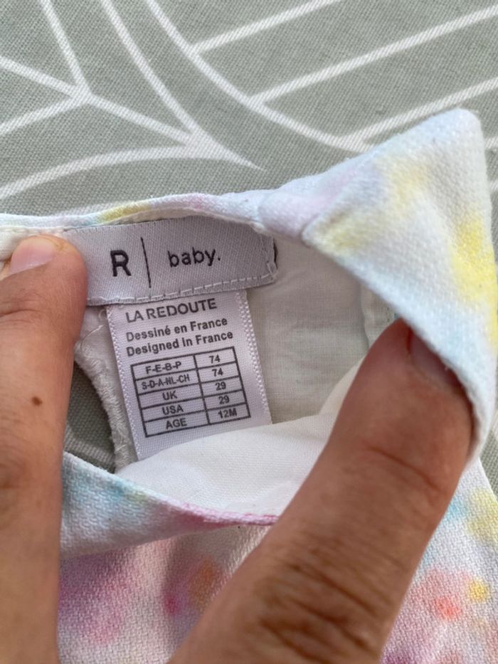 Très belle robe printanière été coton 12 mois - photo numéro 3