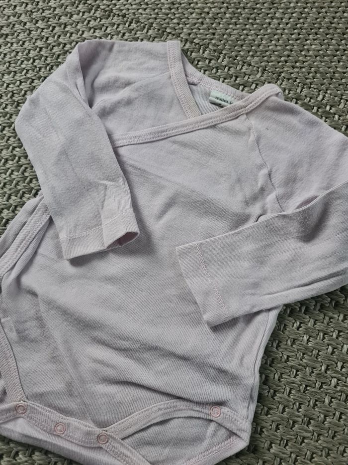 Lot de 2 bodies manches longues fille - 3 mois - photo numéro 2