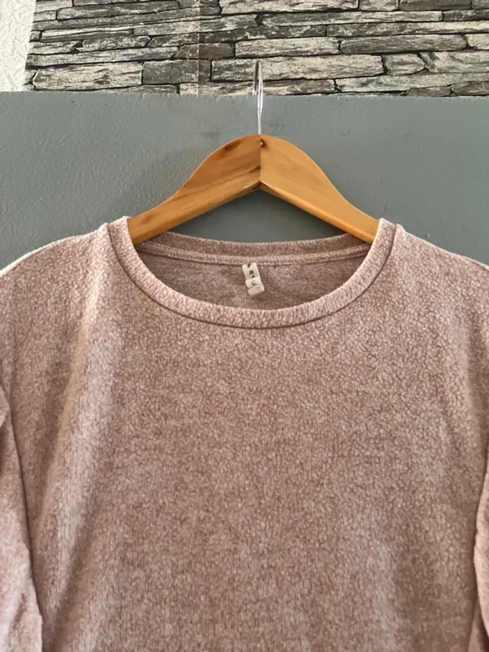 Pull rosé basics en S - photo numéro 2