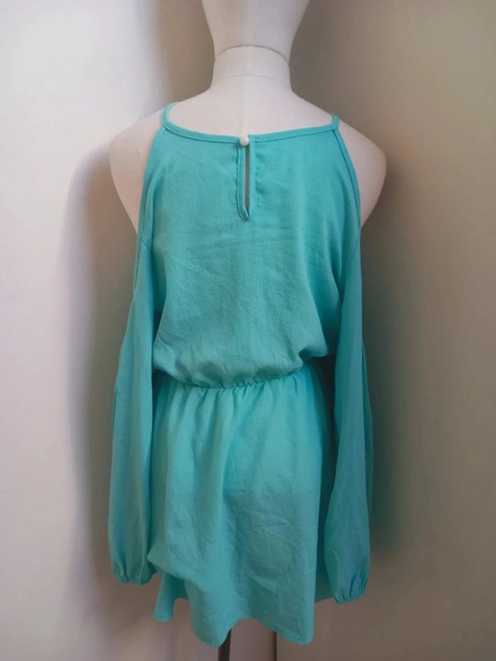 💚 jolie Robe turquoise épaule dénudé xl 💚 - photo numéro 4