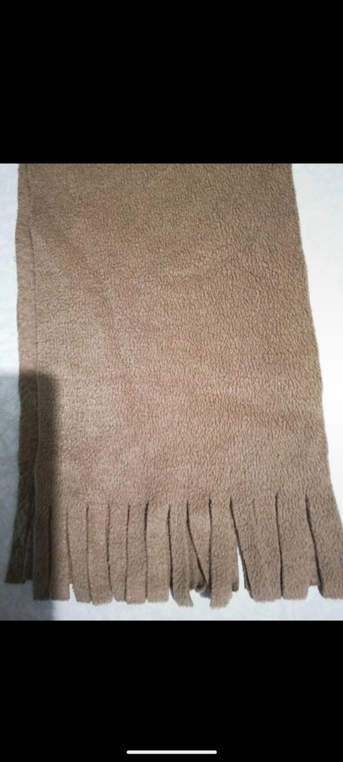 Écharpe vintage tout compte fait marron. - photo numéro 3