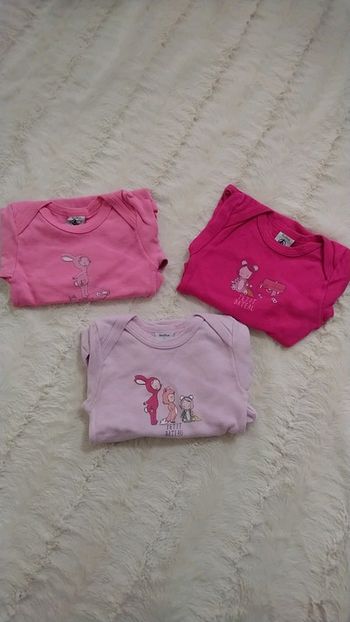Lot de 3 bodys bébé fille