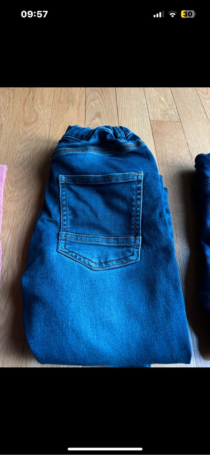 Lot de 6 pantalons et salopette fille 10 ans - photo numéro 4