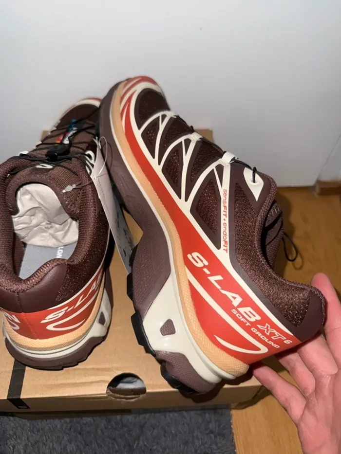 Salomon XT-6 Marron, Beige Rosted Clay / Burnt Ochre / Almond milk - photo numéro 7