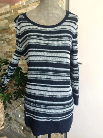 Pull ajouré à rayures