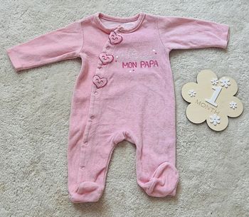 Pyjama rose 1 mois