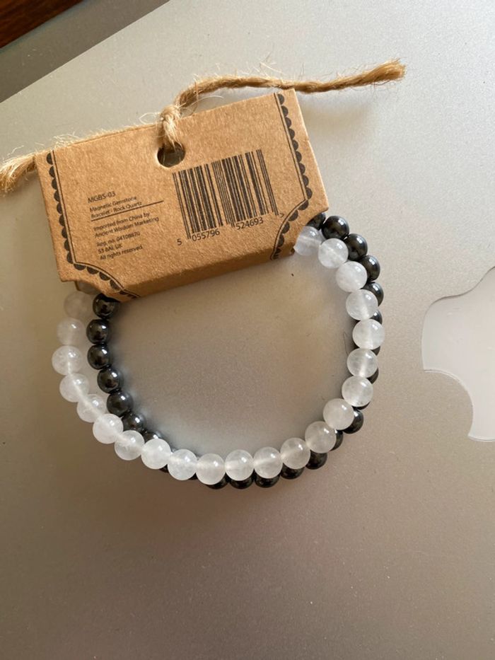 Bracelet double tours élastique en pierres naturelles - photo numéro 2